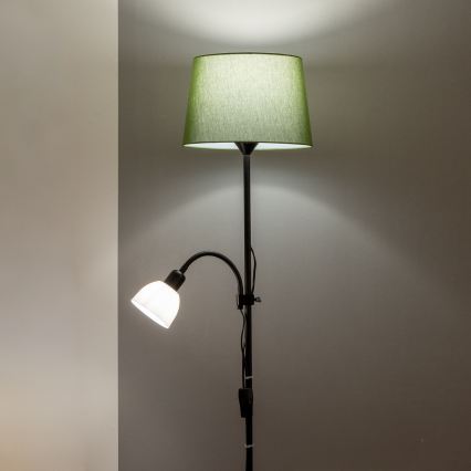 Brilagi - Állólámpa CERIA 1xE27/100W/230V + 1xE14/25W fekete/zöld