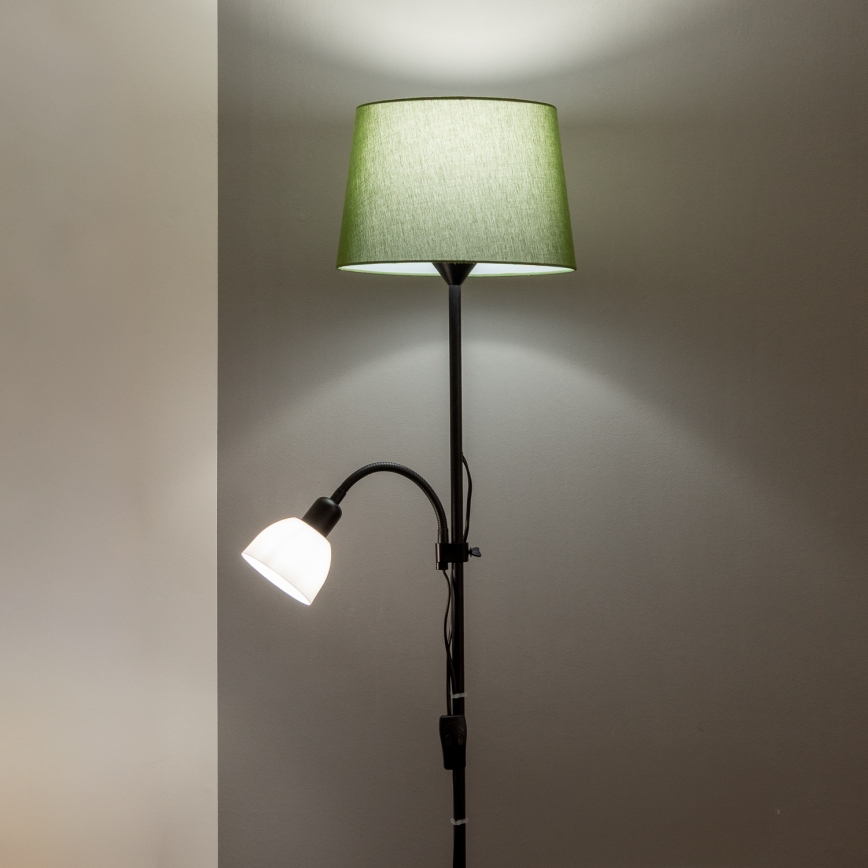 Brilagi - Állólámpa CERIA 1xE27/100W/230V + 1xE14/25W fekete/zöld
