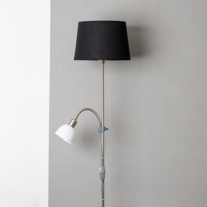 Brilagi - Állólámpa CERIA 1xE27/100W/230V + 1xE14/25W matt króm/fekete