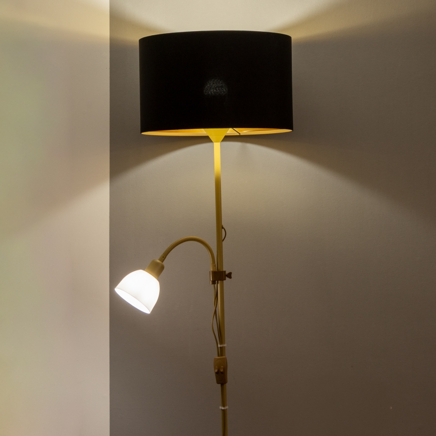 Brilagi - Állólámpa CERIA 2 az 1-ben 1xE27/100W/230V + 1xE14/25W arany/fekete