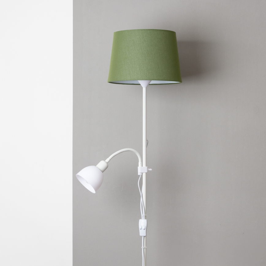 Brilagi - állólámpa CERIA 2 az 1-ben 1xE27/100W/230V + 1xE14/25W fehér/zöld