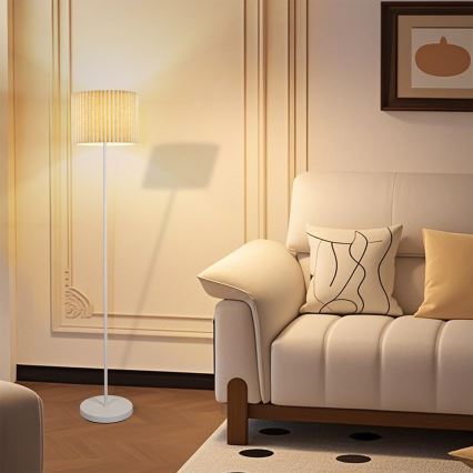 Brilagi - Állólámpa NORDIC WAVE 1xE27/15W/230V lenvászon/fehér