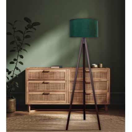 Brilagi - Állólámpa VELVET 1xE27/60W/230V wenge/zöld