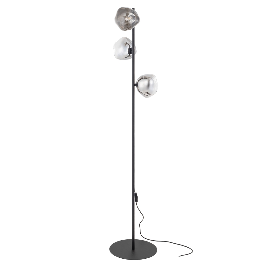 Brilagi - Állólámpa VULCANO 3xG9/8W/230V fekete/füstös fekete