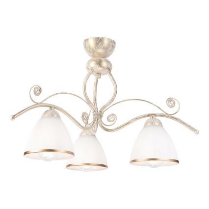 Brilagi - ANTICO LED felületre szerelhető csillár 3xE27/60W/230V 3000K fehér patina