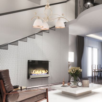 Brilagi - ANTICO LED láncos csillár 3xE27/60W/230V 3000K fehér patina