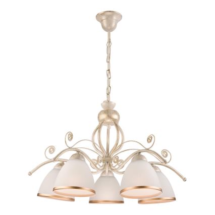Brilagi - ANTICO LED láncos csillár 5xE27/60W/230V 3000K fehér patina