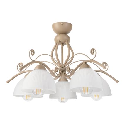Brilagi - ANTICO MODERN felületre szerelhető csillár 5xE27/60W/230V bézs