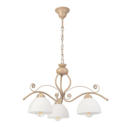 Brilagi - ANTICO MODERN láncos csillár 3xE27/60W/230V bézs