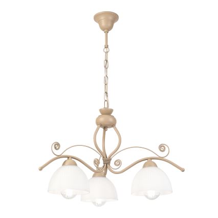 Brilagi - ANTICO MODERN láncos csillár 3xE27/60W/230V bézs