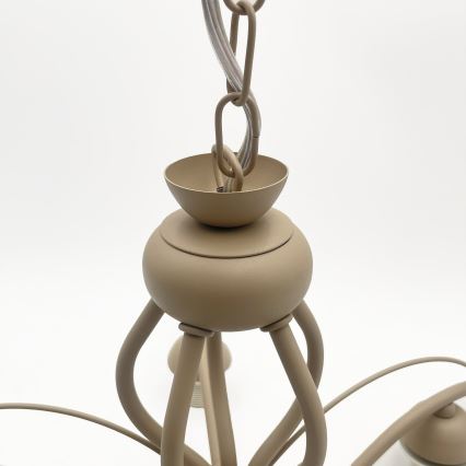 Brilagi - ANTICO MODERN láncos csillár 5xE27/60W/230V bézs