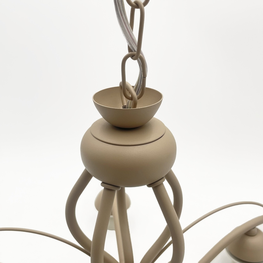 Brilagi - ANTICO MODERN láncos csillár 5xE27/60W/230V bézs