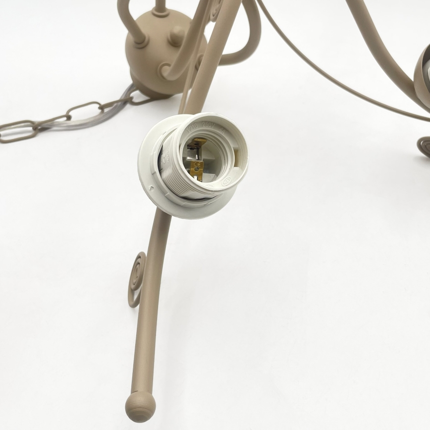 Brilagi - ANTICO MODERN láncos csillár 5xE27/60W/230V bézs