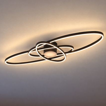 BRILAGI - LED Dimmelhető mennyezeti lámpa APOLLO LED/58W/230V 3000-6500K 43,2x101,2 cm fekete + távirányító