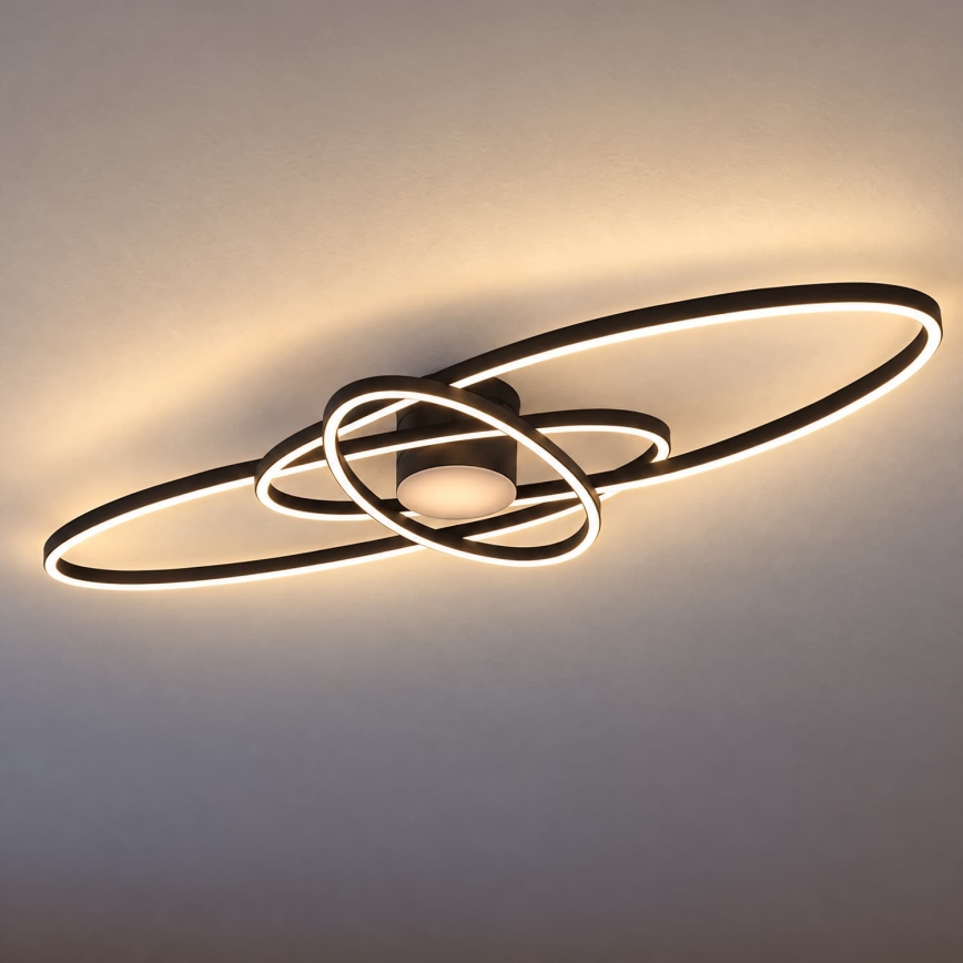 BRILAGI - LED Dimmelhető mennyezeti lámpa APOLLO LED/58W/230V 3000-6500K 43,2x101,2 cm fekete + távirányító