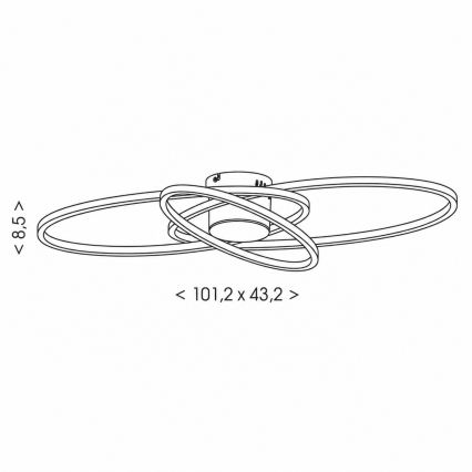 BRILAGI - LED Dimmelhető mennyezeti lámpa APOLLO LED/58W/230V 3000-6500K 43,2x101,2 cm fekete + távirányító