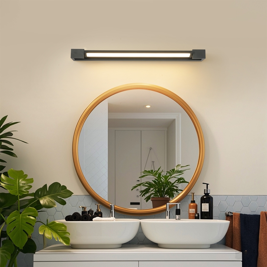 Brilagi - AQUA LINE LED fürdőszobai tükörvilágítás 18W/230V, 60 cm, IP44, antracit, CRI 90