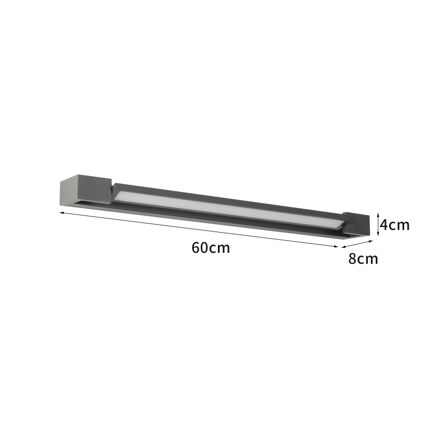 Brilagi - AQUA LINE LED fürdőszobai tükörvilágítás 18W/230V, 60 cm, IP44, antracit, CRI 90