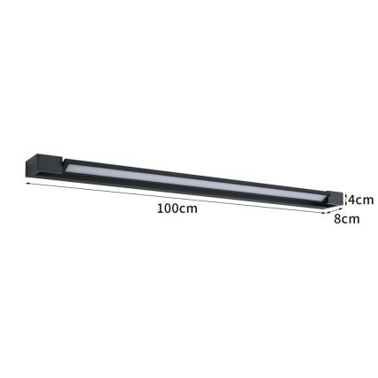 BRILAGI - AQUA LINE LED fürdőszobai tükörvilágítás/28W/230V 100 cm IP44 fekete CRI 90