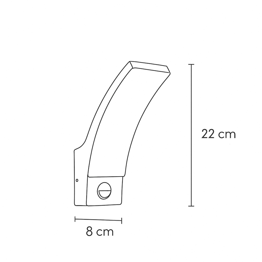 Brilagi - LED kültéri fali lámpa mozgásérzékelővel ARCELO LED/9W/230V IP44