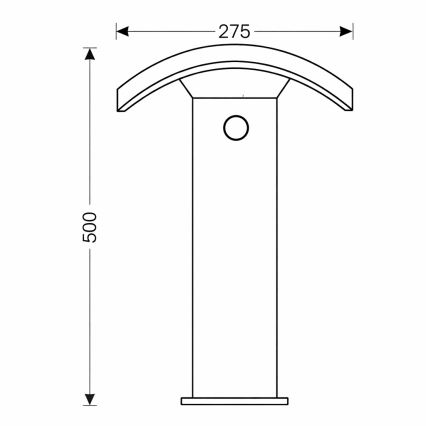 Brilagi - LED kültéri lámpa mozgásérzékelővel ARCELO LED/9W/230V 50 cm IP54