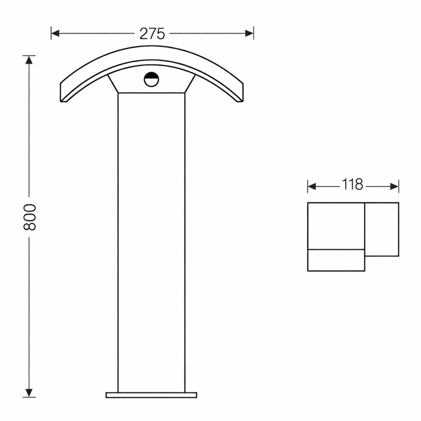 Brilagi - LED kültéri lámpa mozgásérzékelővel ARCELO LED/9W/230V 80 cm IP54