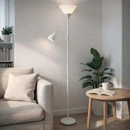 Brilagi - ARIANA állólámpa 1xE27/100W/230V + 1xE14/25W fehér
