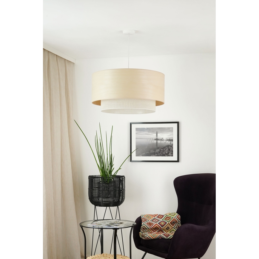 Brilagi - ARIZONA BOHO függeszték kábelre 1xE27/15W/230V átm. 60 cm bézs/fehér