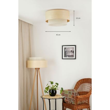 Brilagi - Mennyezeti lámpa ARIZONA BOHO 1xE27/15W/230V átm. 45 cm bézs