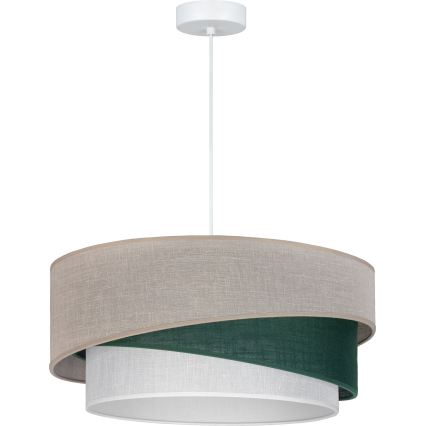 Brilagi - ARROW kábeles függőlámpa 1xE27/60W/230V Ø 45 cm bézs/zöld/fehér