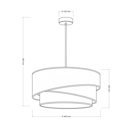 Brilagi - ARROW kábeles függőlámpa 1xE27/60W/230V Ø 45 cm bézs/zöld/fehér