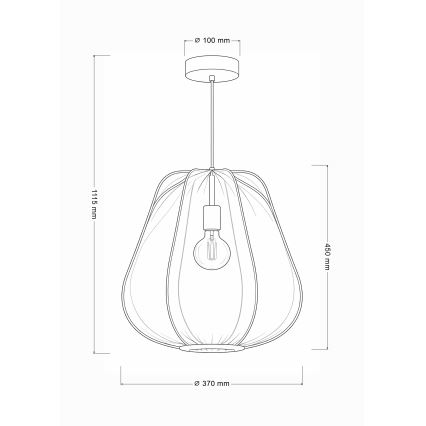 Brilagi - ARVEN LED függőlámpa, 1xE27/8W/230V, Ø 37 cm, fehér