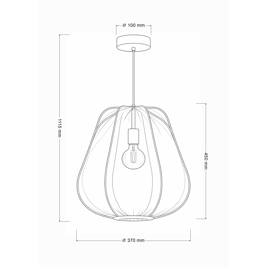 Brilagi - ARVEN LED függőlámpa, 1xE27/8W/230V, Ø 37 cm, fehér