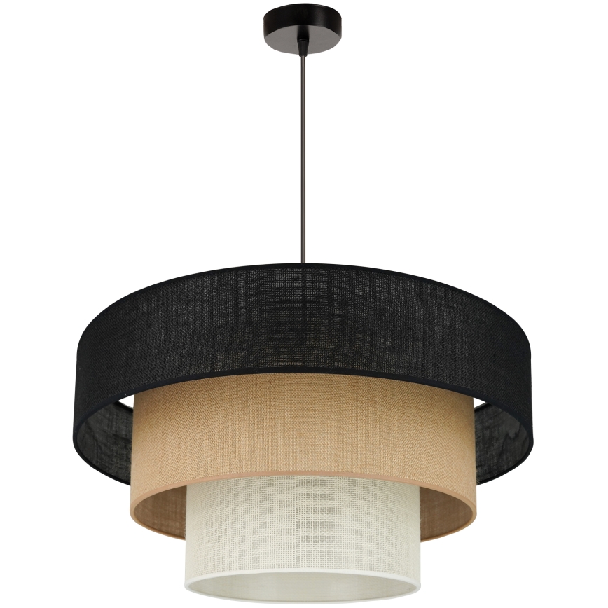 Brilagi - Függeszték kábelre ASPEN LUNETA 1xE27/15W/230V átm. 60 cm fekete/beige/krém