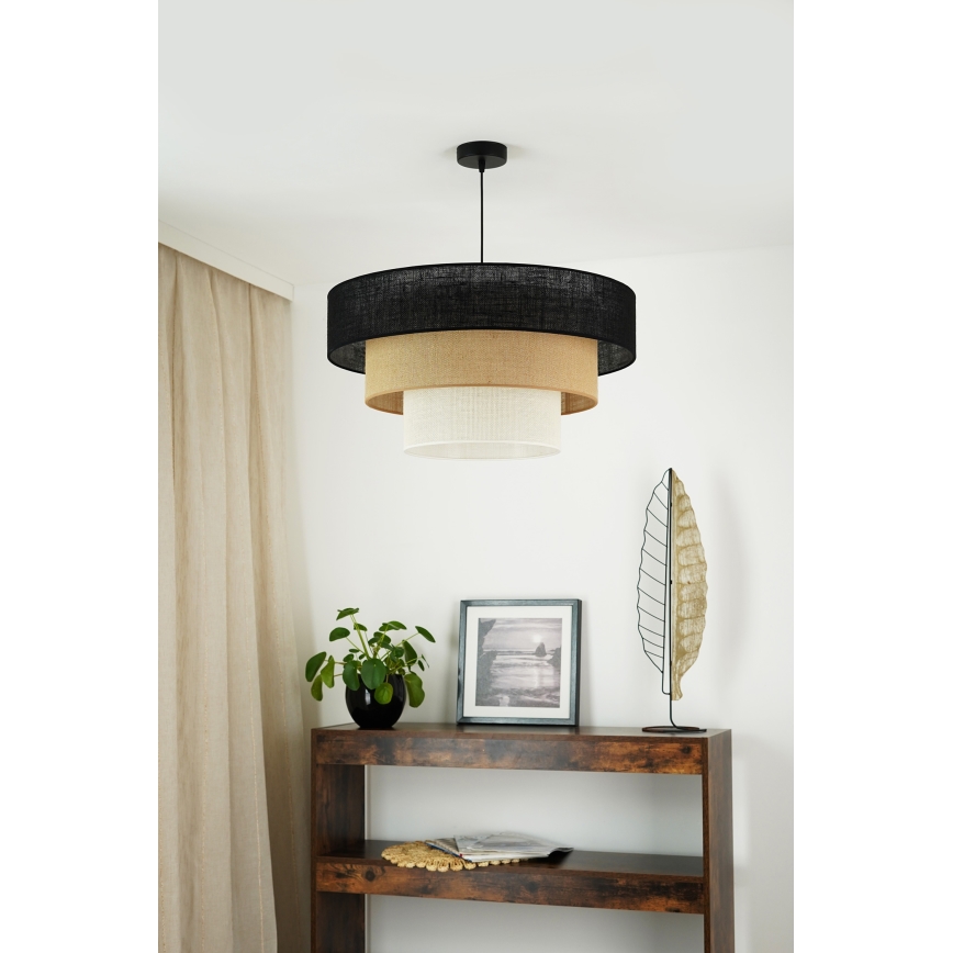 Brilagi - Függeszték kábelre ASPEN LUNETA 1xE27/15W/230V átm. 60 cm fekete/beige/krém