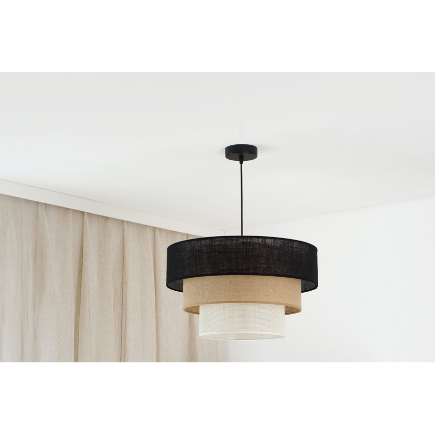 Brilagi - Függeszték kábelre ASPEN LUNETA 1xE27/15W/230V átm. 45 cm fekete/beige/krém