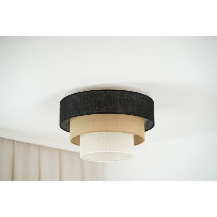Brilagi - Mennyezeti lámpa ASPEN LUNETA 1xE27/15W/230V átm. 45 cm fekete/beige/krém