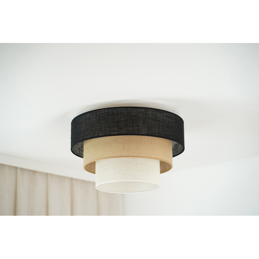 Brilagi - Mennyezeti lámpa ASPEN LUNETA 1xE27/15W/230V átm. 45 cm fekete/beige/krém