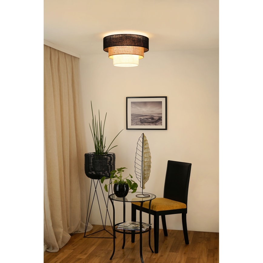 Brilagi - Mennyezeti lámpa ASPEN LUNETA 1xE27/15W/230V átm. 45 cm fekete/beige/krém