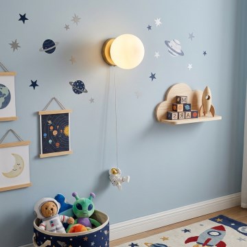 Brilagi - ASTRO gyermek fali lámpa 1xE14/15W/230V fehér