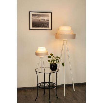 Brilagi - Asztali lámpa ALASKA LUNETA 1xE27/15W/230V szürke/krémes