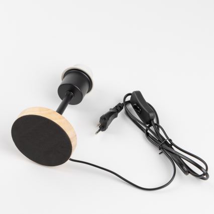 Brilagi - Gyerek asztali lámpa BOBO WOOD 1xE27/25W/230V tölgy/fekete/fehér/nyuszis