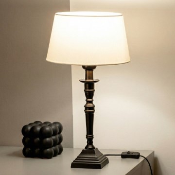 Brilagi - Asztali lámpa CERIA 1xE27/60W/230V átm. 25 cm fekete/fehér