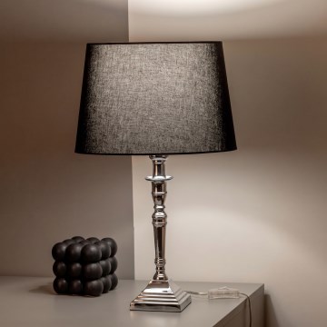 BRILAGI - Asztali lámpa CERIA 1xE27/60W/230V átm. 30 cm ezüst/fekete