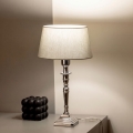 BRILAGI - Asztali lámpa CERIA 1xE27/60W/230V Ø 25 cm ezüst/szürke