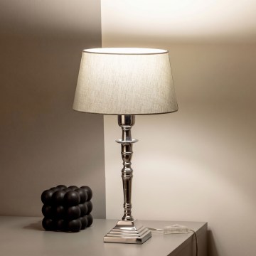 BRILAGI - Asztali lámpa CERIA 1xE27/60W/230V Ø 25 cm ezüst/szürke