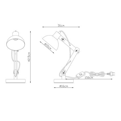 Brilagi - Asztali lámpa FOCUS 1xE27/40W/230V fekete