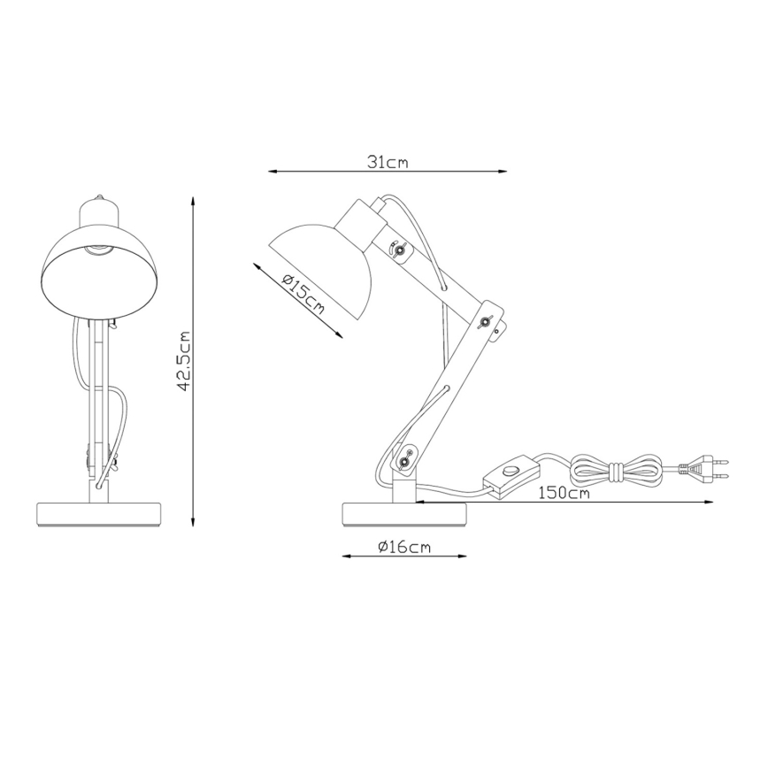 Brilagi - Asztali lámpa FOCUS 1xE27/40W/230V fekete