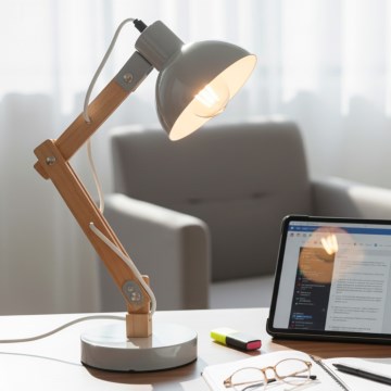 Brilagi - Asztali lámpa FOCUS 1xE27/40W/230V szürke