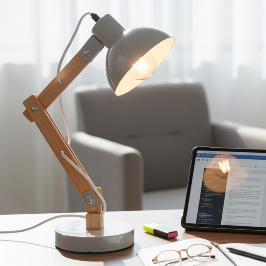 Brilagi - Asztali lámpa FOCUS 1xE27/40W/230V szürke